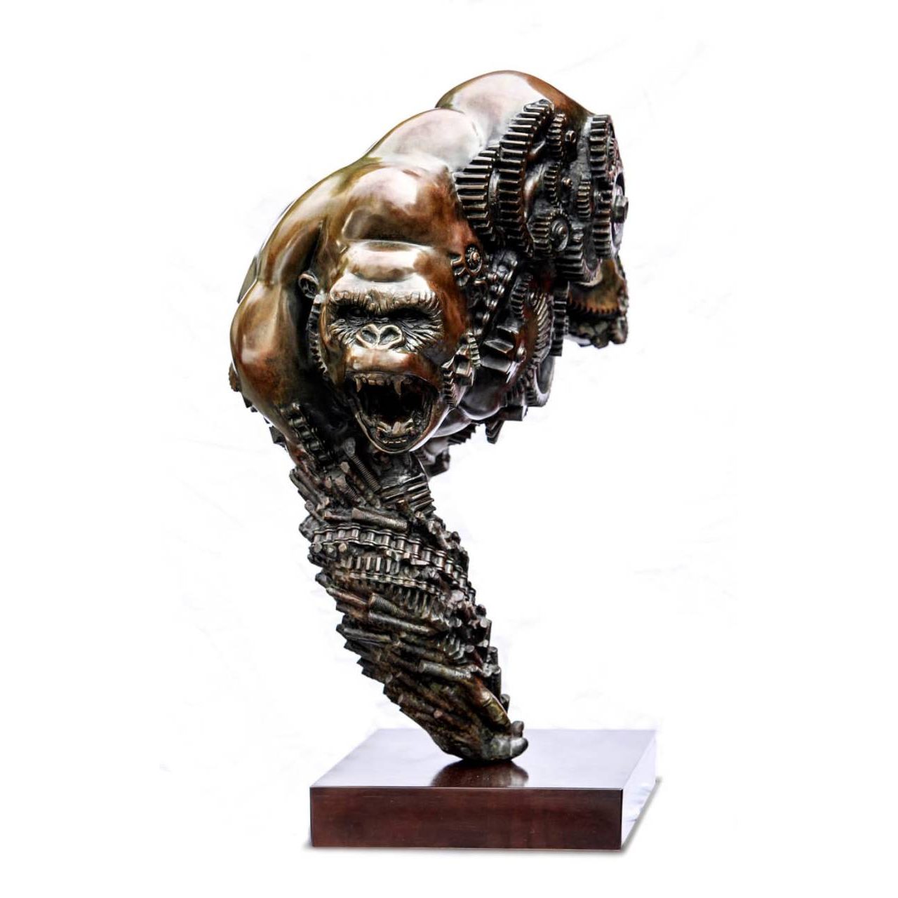 Thierry BENENATI, Gare au Gorille, bronze, 70 x 40 x 67 cm