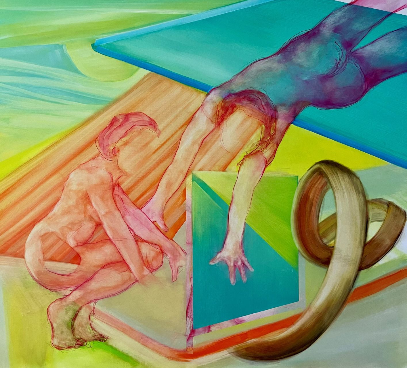 SPINAL N°3 (130 X 157 Cm) Huile Sur Toile Comp