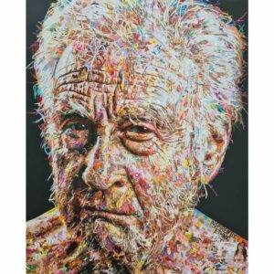 Virut PANCHABUSE - Old man - Collage sur toile - 180 x 150 cm