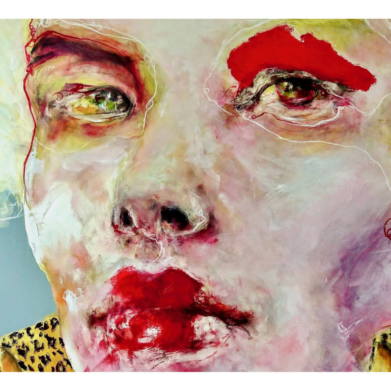 Sabine DANZE, Monsieur de Paris, Huile sur toile, 150 X150 cm