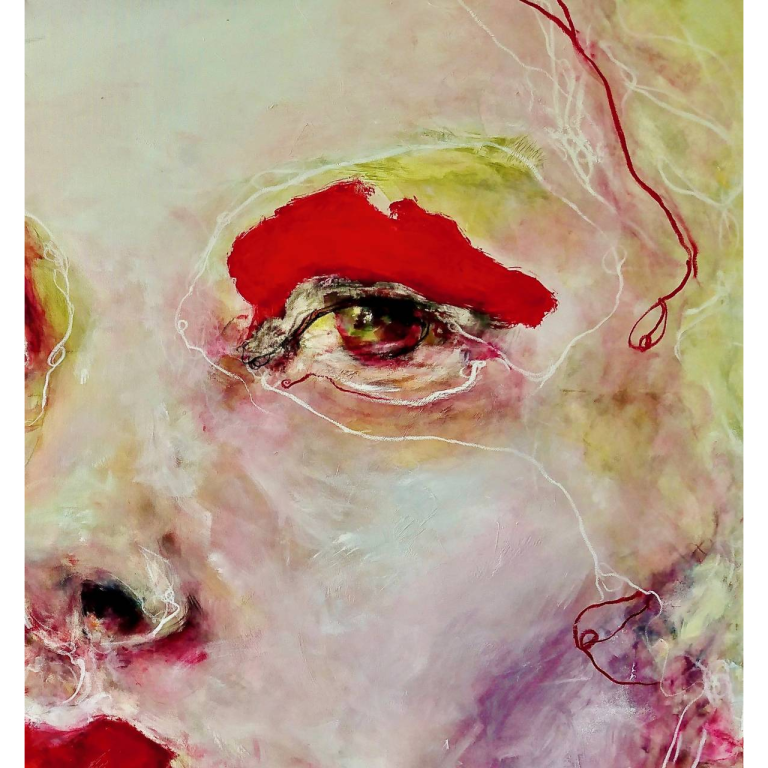Sabine DANZE, Monsieur de Paris, Huile sur toile, 150 X150 cm