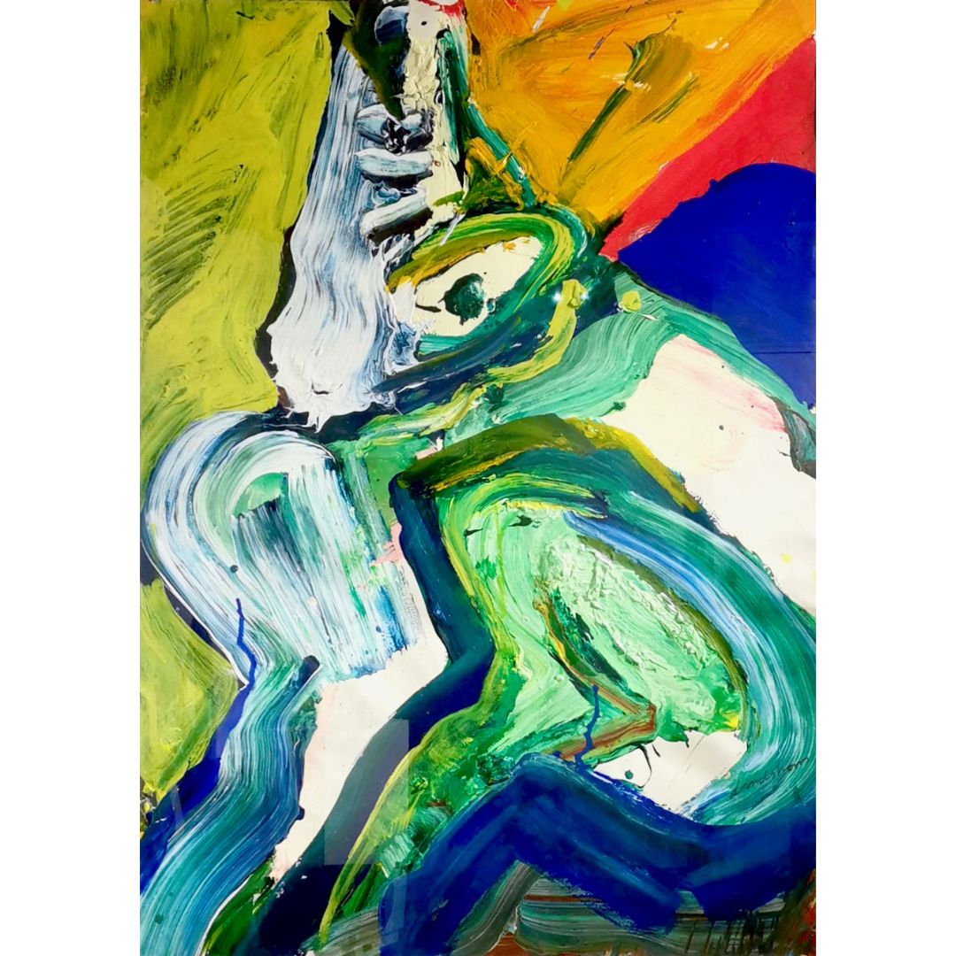 Bengt LINDSTROM, Et Rugir De Plaisir, Gouache Sur Papier, Circa 1987, 115 X 84 Cm