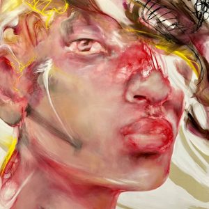 Sabine DANZE, Sans Titre, Peinture à l'huile sur toile, 200 X 150 Cm