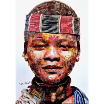 Virut Panchabuse, Sunlight, collage sur toile, 170 x 120cm