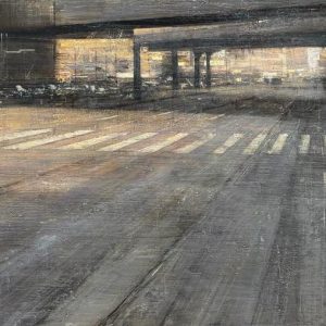 Alejandro QUINCOCES - Paso de cebra - Peinture à l'huile - 85x85 cm