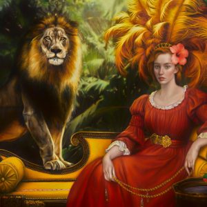 Femme au canapé jaune