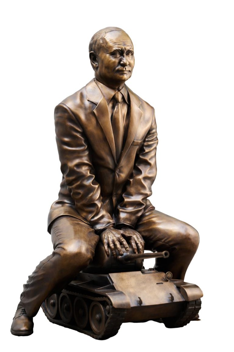 COLOMINA Vladimir Bronze Fond Blanc