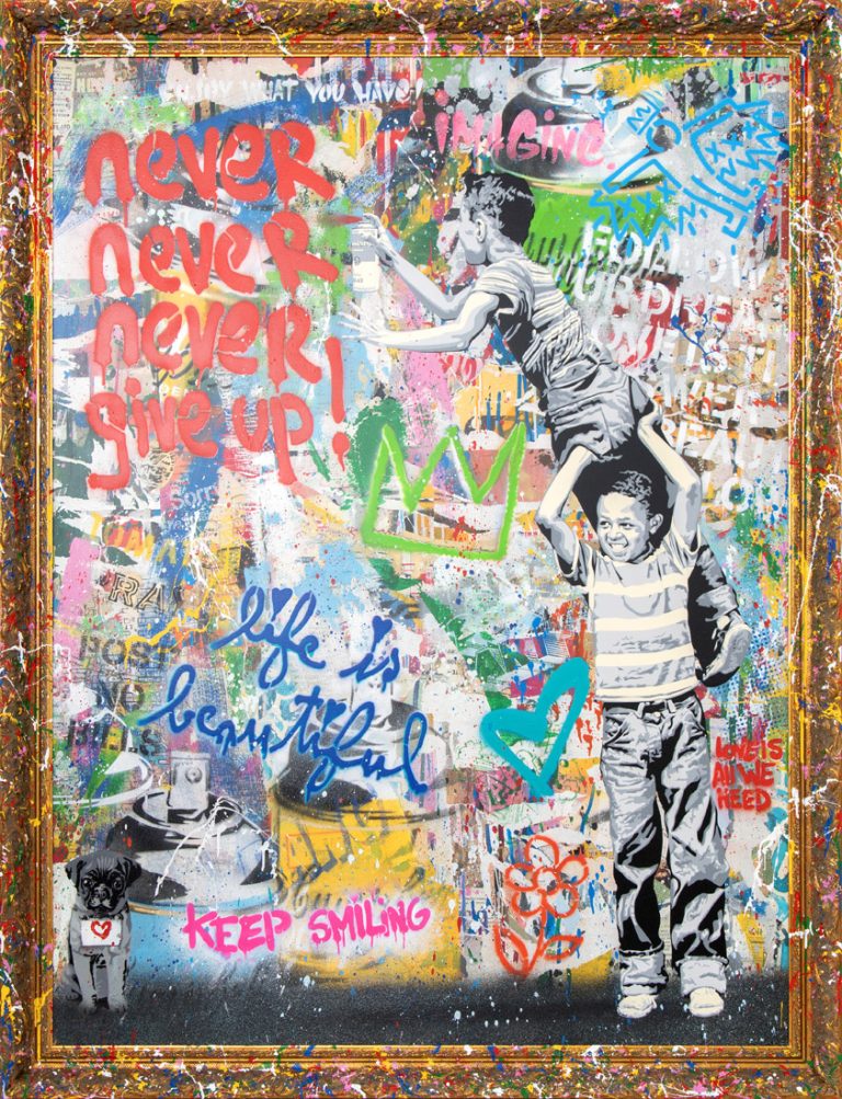 C100334 NeverNeverGiveUp 64×48 70.5×54.5