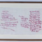 MAI KHANH PHAM TO PEAUESIE POEME BRODE Oeuvre 26x43cm Cadre 38x56x3cm