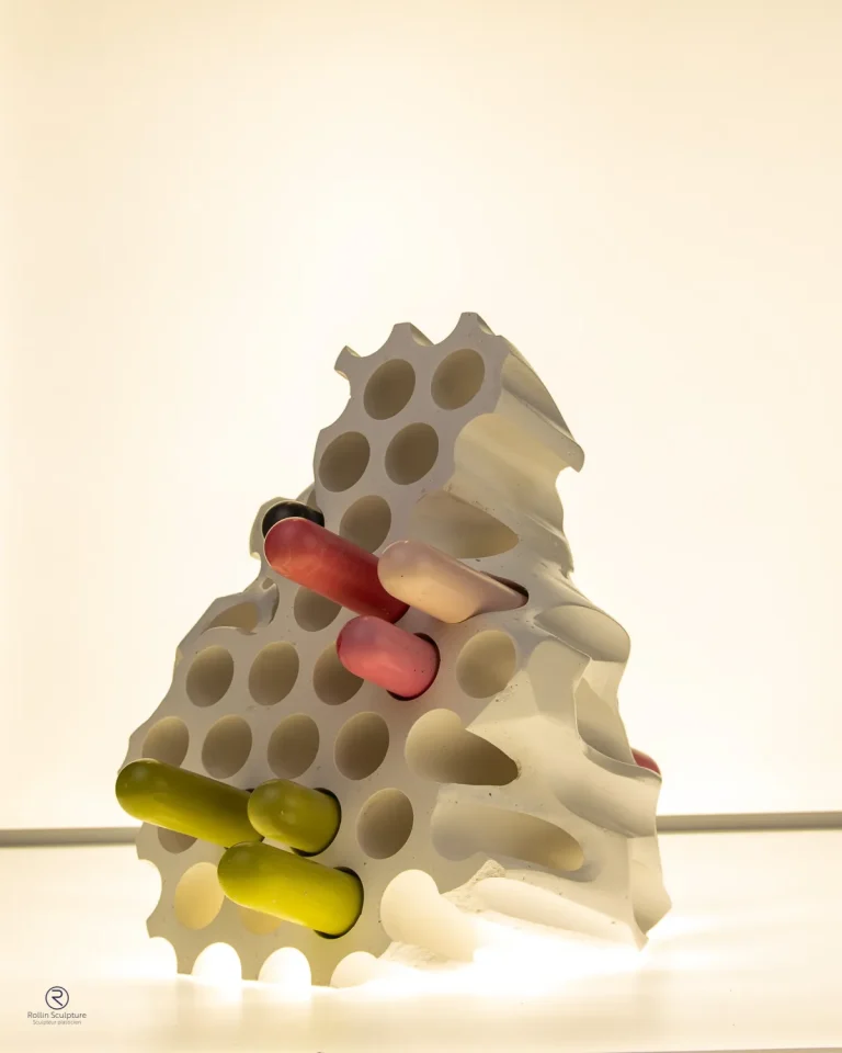 Rollin Christophe Fragment Of Binary Landscape Résine 25 X 20 X 25 Cm (2)