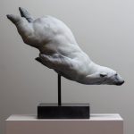Ernest Massuet Into The Blue, Bronze , 54 X 58 X 23cm