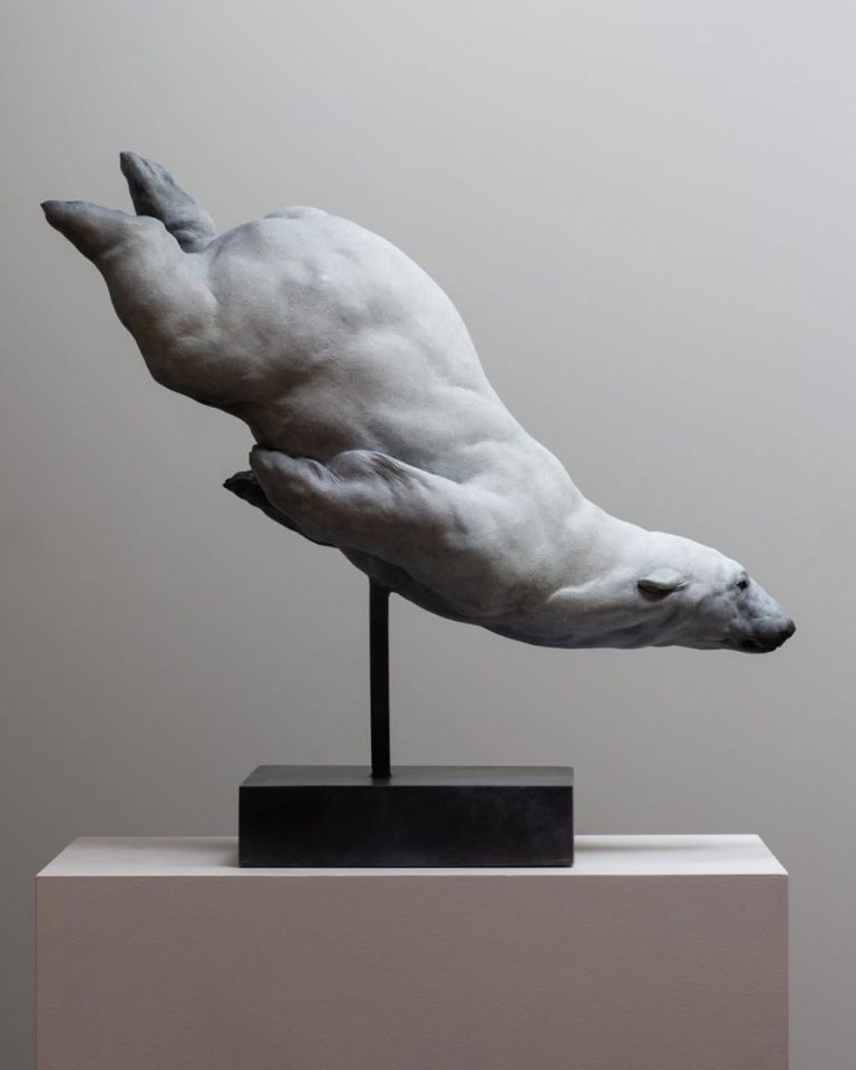 Ernest Massuet Into The Blue, Bronze , 54 X 58 X 23cm