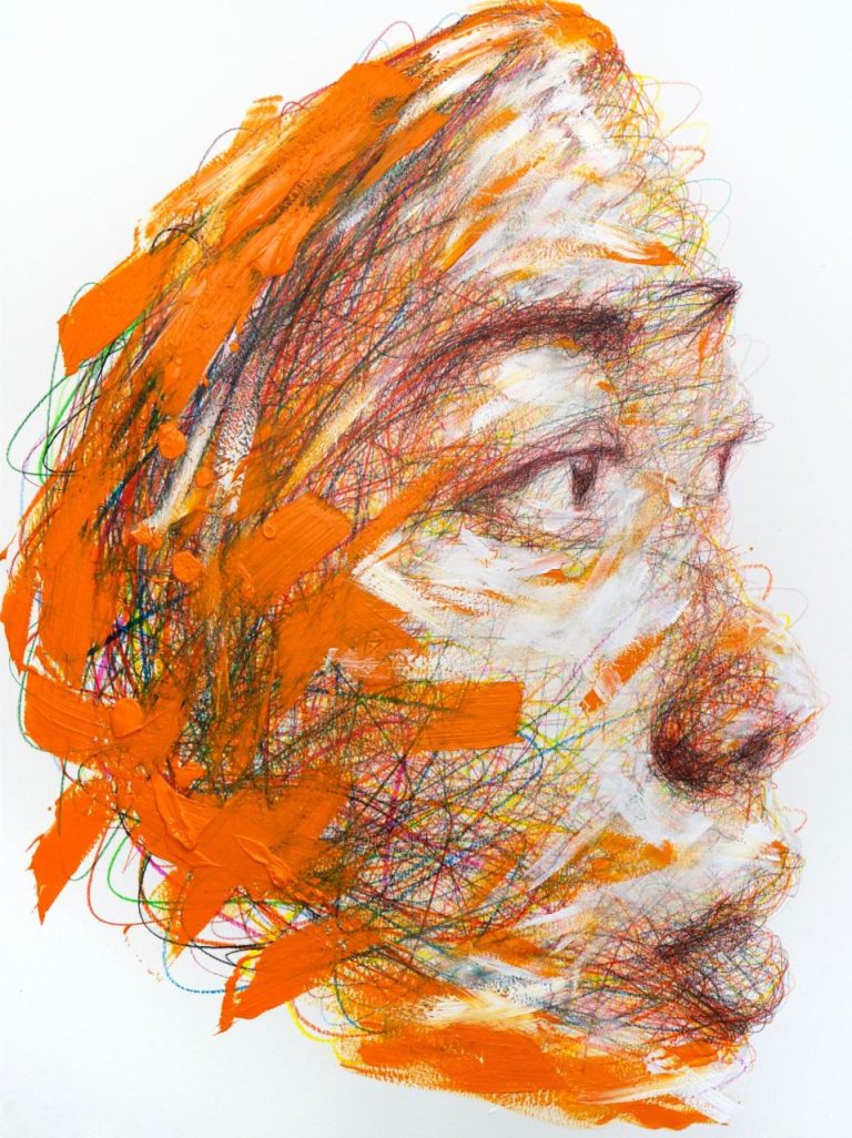 Hom NGUYEN Ma Mère Et Moi 80 X 60cm (dessin)