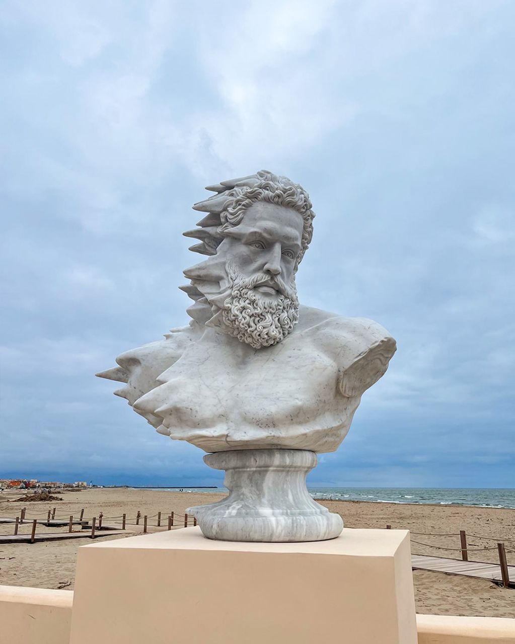 The Largest Marble Sculpture by Léo Caillard Finds Its Place at Narbonne-Plage
