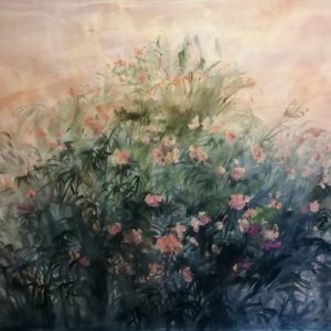 Fleurs au soleil couchant